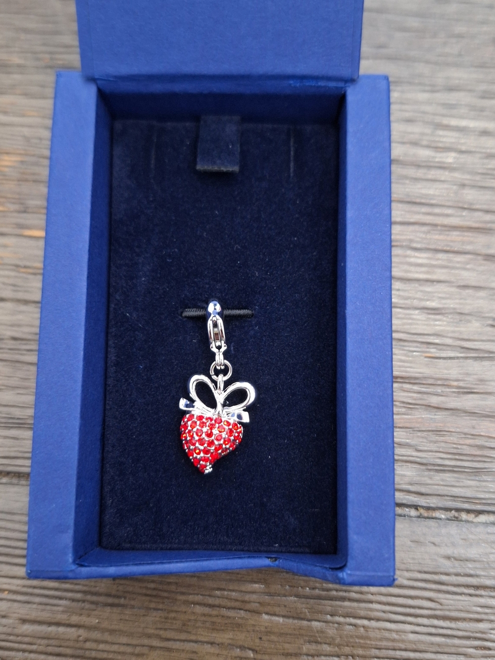 Swarovski Red Crystal Strawberry Charm Pendant